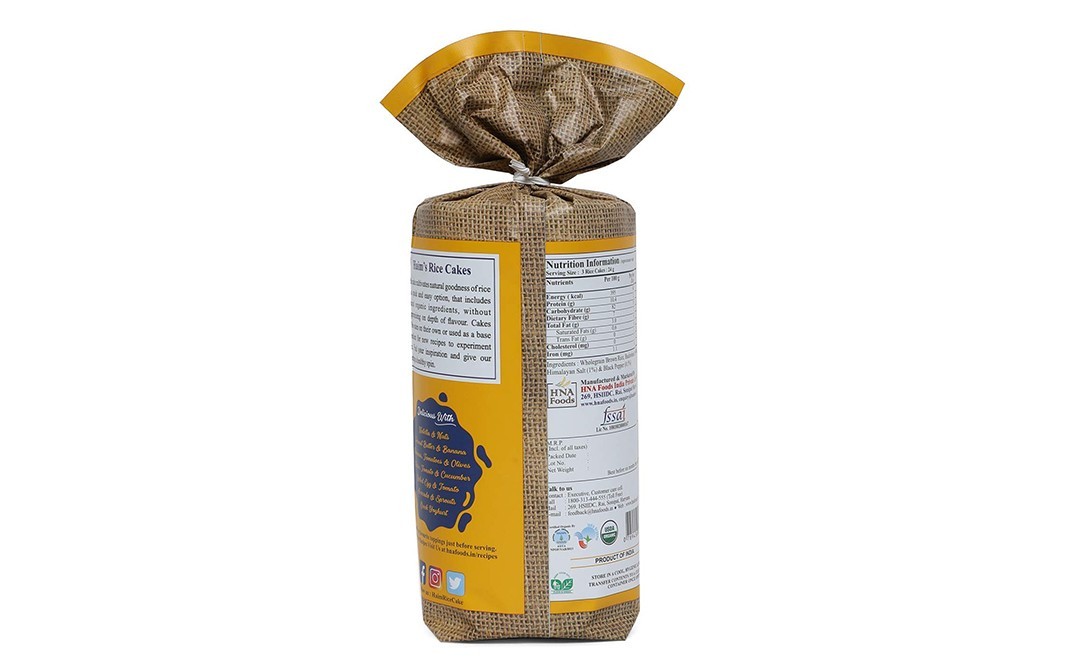 Haim Crispy Rice Thicks Whole Grain Rice Cakes   Plastic Wrap  15 pcs